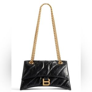 Black B.A.L.E.N.C.I.A.G.A Gold Chain Bag